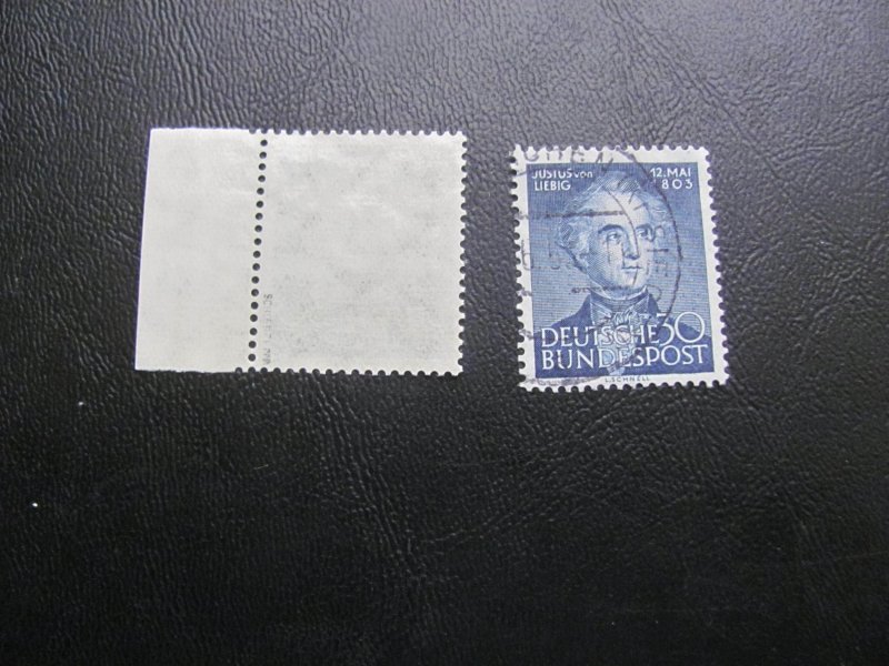 GERMANY 1953 MNH/USED SIGNED SCHLEGEL SC 695 LEIBIG SET XF 65+ EUROS (130)