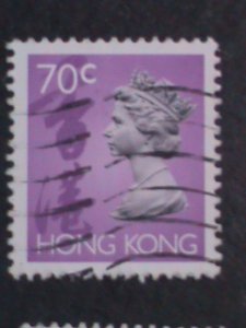 ​HONG KONG-1992-7- SC# 630//618 QUEEN ELIZABETH II USED SET VERY FINE