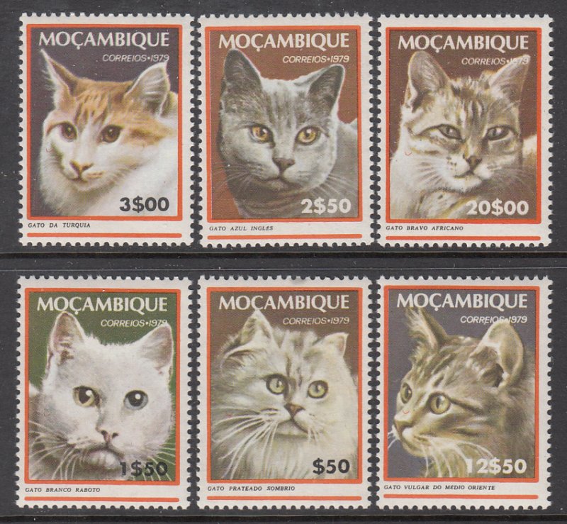 Mozambique 618-623 Cats MNH VF