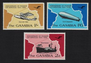 Gambia 35th Anniversary of Pioneer Air Service 3v 1969 MNH SC#241-243