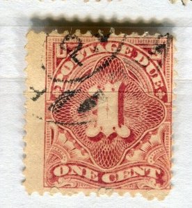 USA; 1890s early classic Postage Due fine used shade of 1c. value