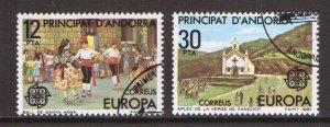 Andorra Spanish  #126-127  cancelled 1981  Europa