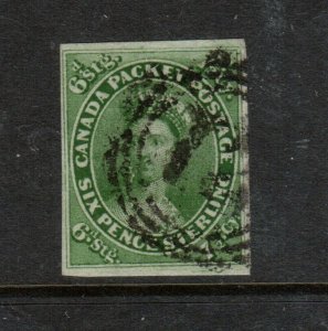 Canada #9 Very Fine Used With 4 Ring 21 Cancel **With Certificate**