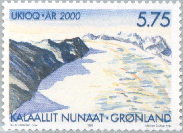 Greenland 1999 #357 MNH. Landscape, millennium