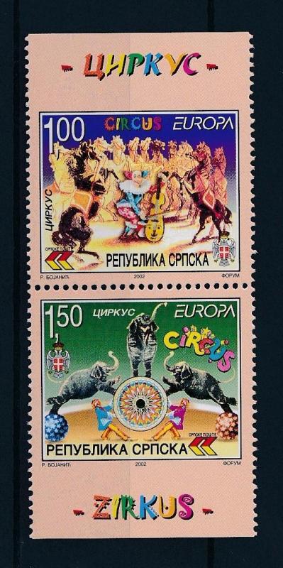 [41542] Bosnia Herzegovina Serbia 2002  Circus Elephants Horses CEPT MNH