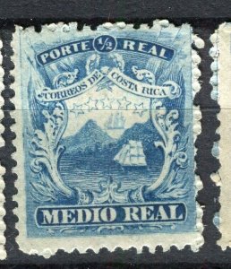 COSTA RICA; 1860s early classic issue Mint hinged Shade of 1/2r. value