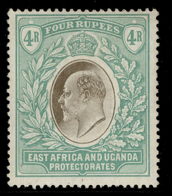 EAST AFRICA and UGANDA EDVII SG29, 4r grey & emerald-green, M MINT. Cat £130.