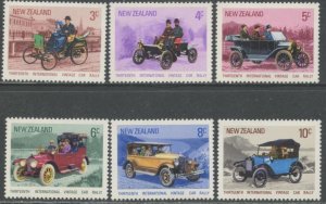 NEW ZEALAND Sc#489-494 1972 Vintage Cars Complete Set OG Mint NH