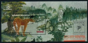 Indonesia 1780,MNH. SINGPEX-1998.Panthera Tigris.