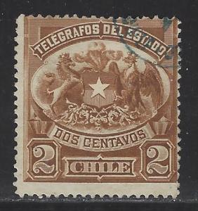 Chile Y & T # 1, telegraf stamp, used