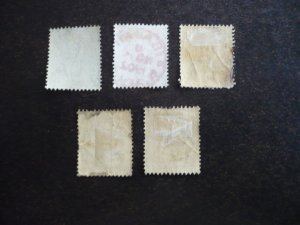 Stamps - Lagos - Scott# 13,15,18,21,27 - Used Part Set of 5 Stamps