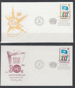 UN New York 260-261 Anniversary Artmaster U/A Set of Two FDC