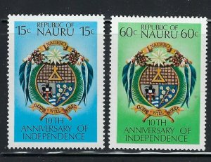 Nauru 159-60 MNH 1978 Independence Anniv (fe6362)