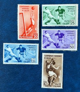 Italy 324-328 / 1934 World Soccer Championship Football Stamps / MH