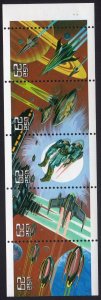 Scott #2745a - Space Fantasy Booklet Pane of 4 Stamps with Tab - MNH P#1111