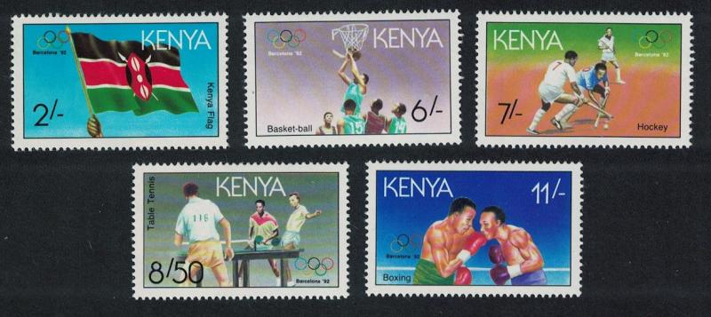 Kenya Olympic Games Barcelona 1992 1st issue 5v SG#556-560