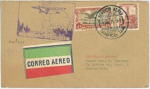 16153 - MEXICO -  POSTAL HISTORY -- BIRDS - EAGLES - AIRMAIL COVER  1929