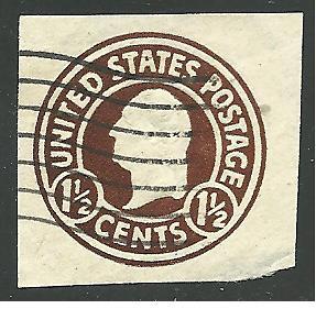 US Cat # U481, Washington - Cut Square, Used*-