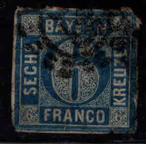 Bavaria German State Scott  11 silk thread Faulty