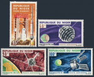 Niger C58-C61,MNH.Michel 124-127. French achievements in space,1966.