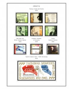 COLOR PRINTED CROATIA 1991-2010 STAMP ALBUM PAGES (111 illust. pages)