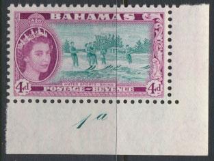 Bahamas  SG 206 SC# 163 MLH corner with control 1a  see scan