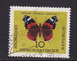 German Democratic Republic DDR #683 used 1964  butterflies  10pf