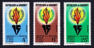 Dahomey Declaration of Human Rights 3v SG#201-203 SC#182-184