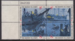 1483a Boston Tea Party Plate Block MNH