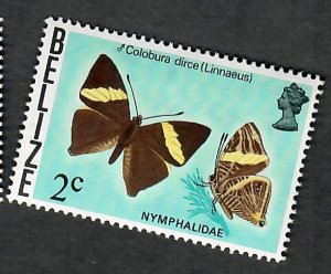 Belize #347 Butterfly Mint Hinged single