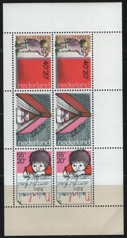 NETHERLANDS, B550A, SHEET OF 6, MNH, 1978, Surtax was for child welfare