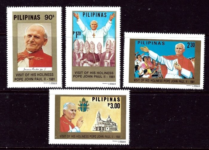 Philippines 1507-10 MNH 1981 Visit of Pope John Paul II    (ap3634)