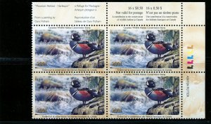 Canada #FWH17 (C879) Plate block of 4, Wildlife Habitat, MNH, VF, CV$85.00