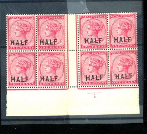 NATAL #80 MINT CROSS GUTTER BLOCK FVF OG NH Cat $51