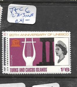 TURKS AND CAICOS (P1903B) UNESCO SG  271-3  MNH