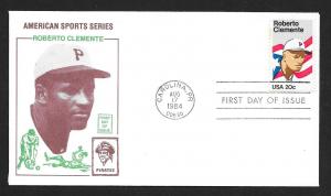 UNITED STATES FDC 20¢ Roberto Clemente 1984 Cacheted