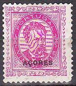 Azores 61 1887 Overprint MH HR