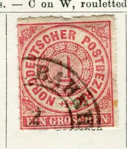 GERMANY; NORTHERN STATES 1860s classic fine used 1g. value