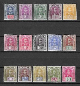 SARAWAK 1928/29 SG 76/90 MNH