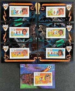 Stamps Deluxe Blocks + S/S Football Worldcup Spain 82 Guinea Bissau Imperf. -