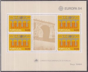 Portugal   #1601  MNH  1984    Europa   sheet   bridges