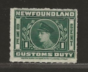 NEWFOUNDLAND  SC# NFC1    FVF/U