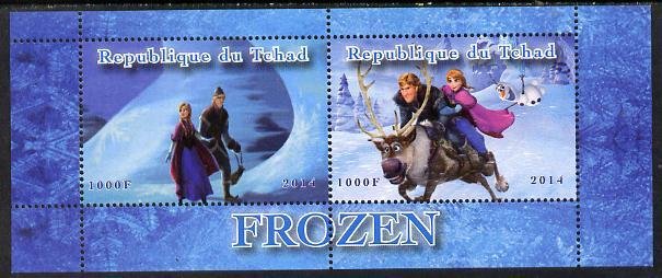 CHAD - 2014 - Walt Disney, Frozen - Perf 2v Sheet #3 - MNH - Private Issue