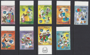 Togo #1230-40 MNH set, Donald Duck's 50th anniversary, issued 1984