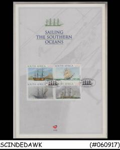 SOUTH AFRICA - 1999 SAILING THE SOUTHERN OCEAN SHIPS PROOF CARD FDI