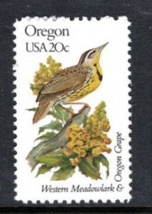 US 1989 MNH State Birds/Flowers Oregon Western Meadowlark/Oregon Grape