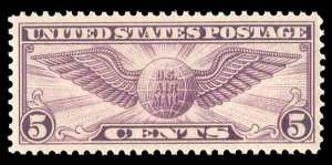 United States, Air Post #C12 CatSMQ $115, 1930 5c violet, never hinged, with ...