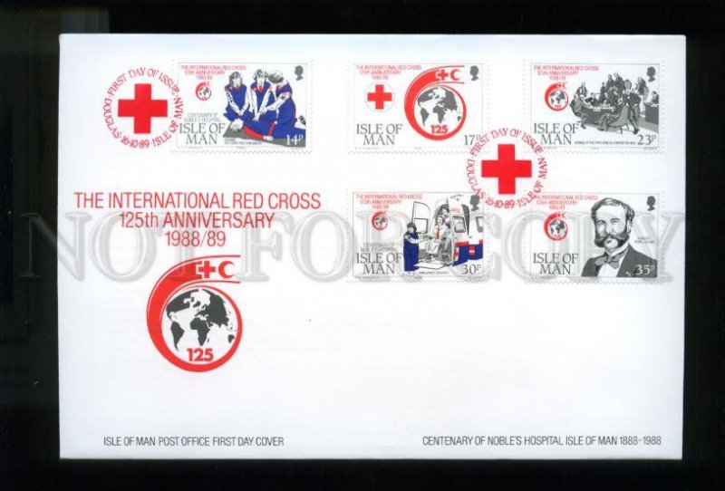 161422 ISLE OF MAN 1989 International RED CROSS FDC cover