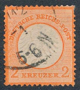 GERMANY 8 USED, VF 2 KR, ORANGE, SMALL SHIELD, SMALL THIN