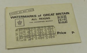 Watermarks of Great Britain - labels - 302 covering all reigns